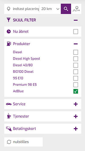 Find din AdBlue OIL! tankstation